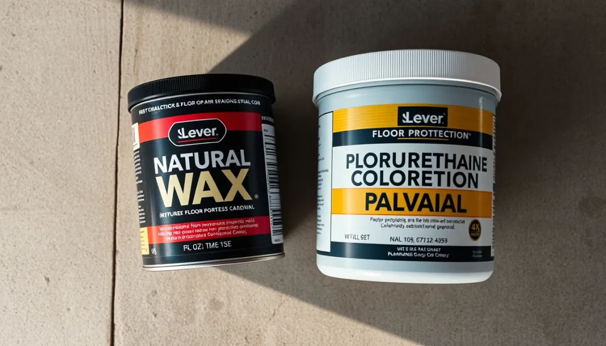 Comparaison entre cire naturelle et vernis polyuréthane pour béton ciré
