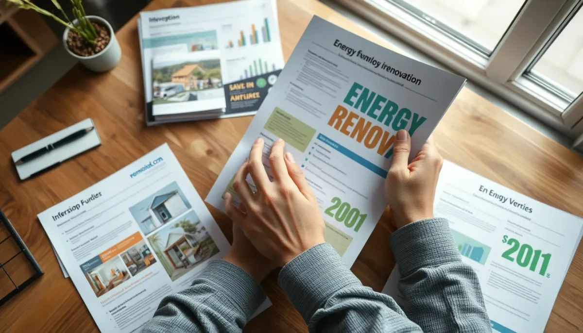 Mains consultant des documents sur les aides à la rénovation énergétique