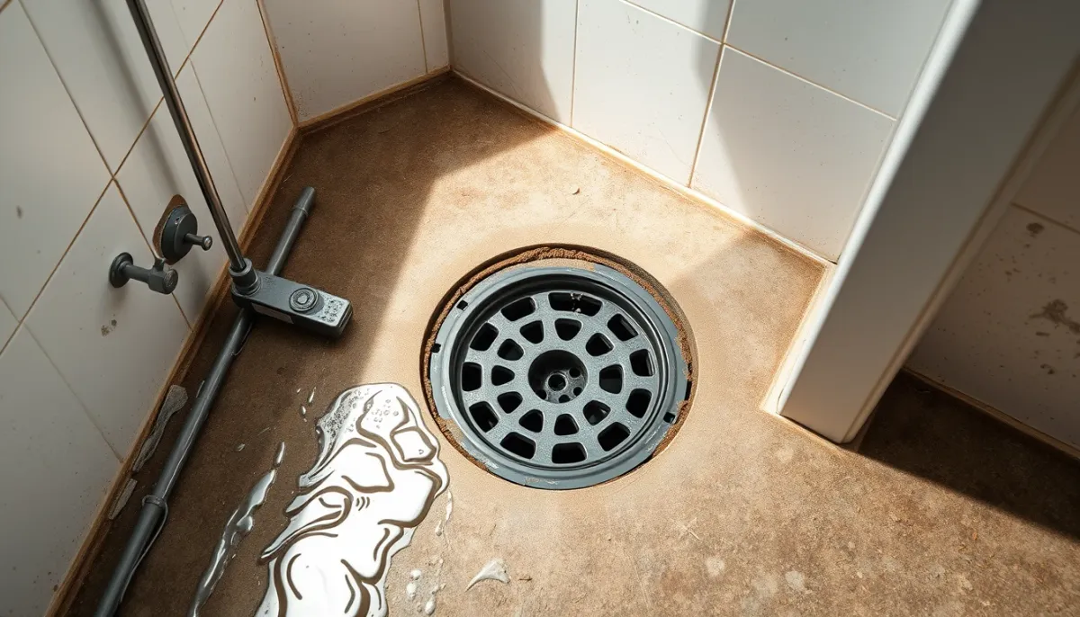 Application d'un système d'étanchéité liquide (SEL) autour d'une bonde de douche