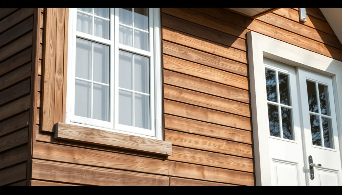 Travaux de ravalement de façade avec bardage bois, un cas de déclaration préalable