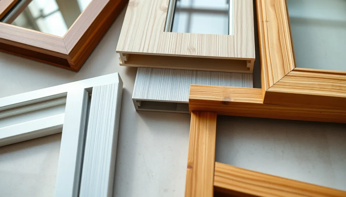 Échantillons de matériaux pour véranda en kit : PVC, aluminium et bois